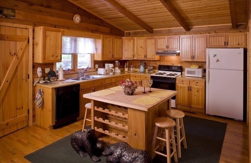 Highlands Cabin | Cedar Log Cabin <10 mins to Main St, 2 Fireplaces, Fast Sat Wifi, Hot Tub