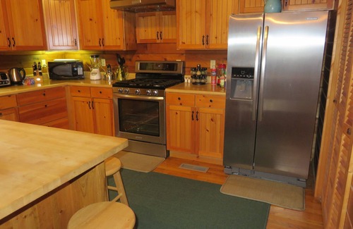 Highlands Cabin | Cedar Log Cabin <10 mins to Main St, 2 Fireplaces, Fast Sat Wifi, Hot Tub
