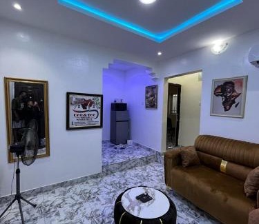 Abeokuta Apartment | Cee&Tee ABK 2BEDROOMS-247Electricity - Solar Inverter AC in bedrooms