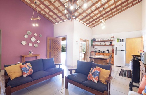 Ibiuna Ski Chalet | Chácara com piscina, churrasq e WiFi, pet friendly