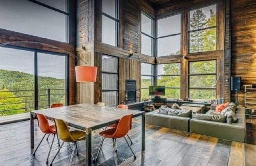 Saint Donat Ski Chalet | chalet spa vue panoramique