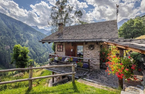 Rabbi Ski Chalet | Chalet 'Baita Mas Sternai Nel Parco' with Mountain View, Private Garden and Wi-Fi