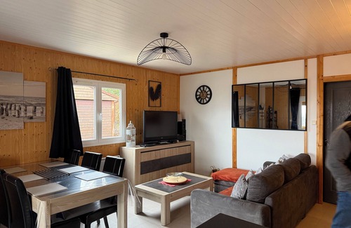 Saint-Germain-de-Tallevende-la-Lande-Vaumont Ski Chalet | Chalet N°70 fully equipped with view of Lac de la Dathée