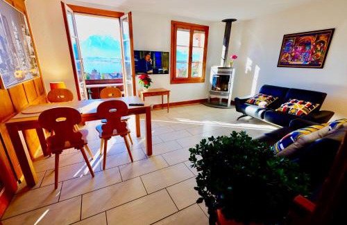 Oberhofen am Thunersee Apartment | Chalet Oberhofen am Thunersee, 4 Sterne Privatwohnung, 2 Schlafzimmer, gratis Parkplatz, Seeblick