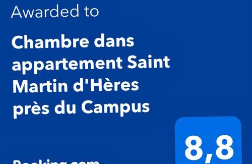 Saint-Martin-d'Heres House | Chambre dans appartement Saint Martin d'Hères près du Campus, UGA et Neyrpic