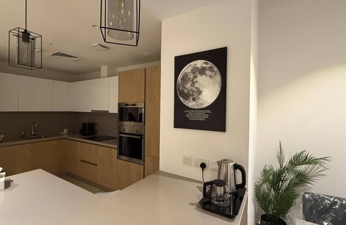 Seef Apartment | Charming 1BR on high floor in Seef with gym & pool.