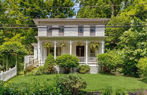 Town of Jerusalem House | Charming lake view home w/dock, pergola and grill & lake side fire pit