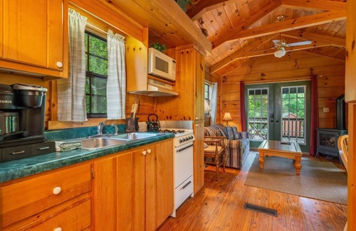 Candler Cabin | Charming Smokey Mountain Cabin at Engadine with Blue Ridge Vistas!