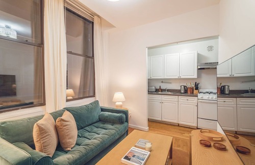 Financial District Apartment | Chic 3BR with 3 Beds and 1 Bath Steps from the Vibrant Stone Street District