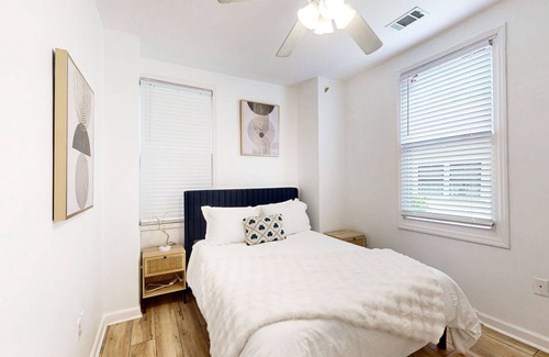 Thunderbolt House | Chic home in a great location with firepit, smart TVs, kitchens, & central air