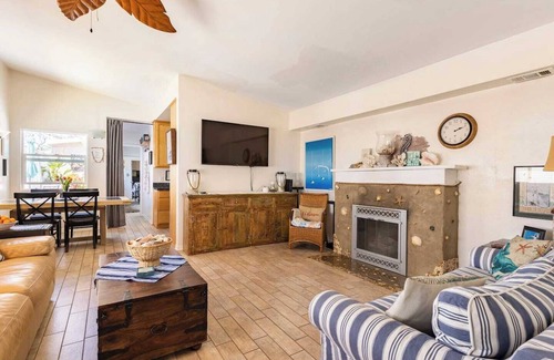 North Pacific Beach House | Close in and Quiet: Dual master bedrooms, A/C, yard, garage, bikes, bbq