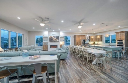 Indian Shores House | Coastal Breeze - 90 seconds from door to sand. Heated pool with slide & spa.