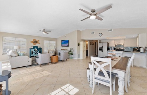 Marineland Acres House | Coastal Charm: 3BR Beach Haven, Deck View & Family Fun