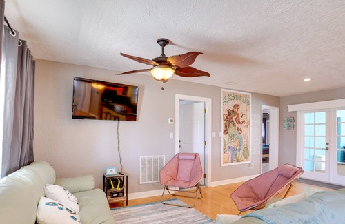 Disston Heights House | Colorful Coastal Home w/ Pool, 6 Mi to Beach!
