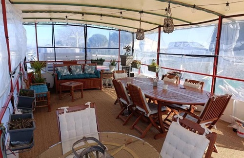 Bellegarde Boat Rental | Comfortable Houseboat in Great Location -Aircon, Small Pool & Wi-fi Included