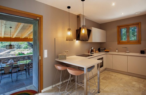 Moltifao Apartment | Corsican stone house with sea, mountain and pool views near ASCO