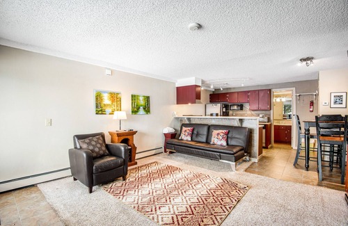 Wildernest Apartment | Cozy mountain view condo with patio - on bus route & great for skiing & boating