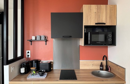Centre Ville Apartment | Cozy Niort Tuscan Red Studio cocooning