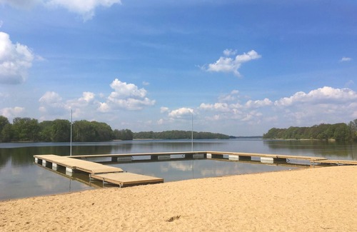 Zlocieniec Boat Rental | Cozy ship in Zlocieniec with lake view