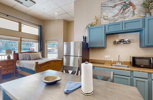 Keystone Apartment | Cozy Studio with Lake and Mountain Views, Ski Access, Bike Trails, and Hot Tub