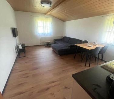 Krumbach Apartment | CROWN LIVING - Wohlfühl Studios - Self CheckIn - Parkplatz - Küche