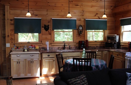 Bath House | Custom Log Cabin on Wild Ammonoosuc River