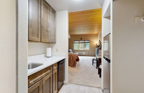 Mountain House Apartment | Cute, cozy studio with WiFi, pool & hot tub - walk to slopes