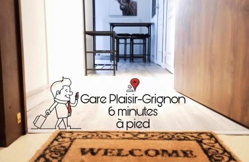 Plaisir Apartment | Détente & Jardin By Beds4Wanderlust - Charmant T2 avec Jardin - Gare Plaisir-Grignon, Versailles 20km