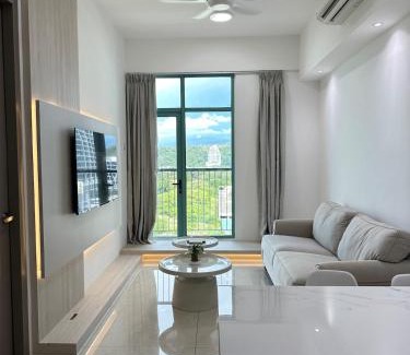 Likas Apartment | Deluxe 2BR Seaview and Mountain View with balcony