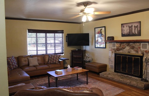 Leakey House | Deluxe 4 Br Ranch House is located near our pool and walk path to The Springs.