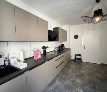 Mainz-Bingen Apartment | Design am Rhein - Traumlage Rheinufer I Küche I öffentl Parkplätze