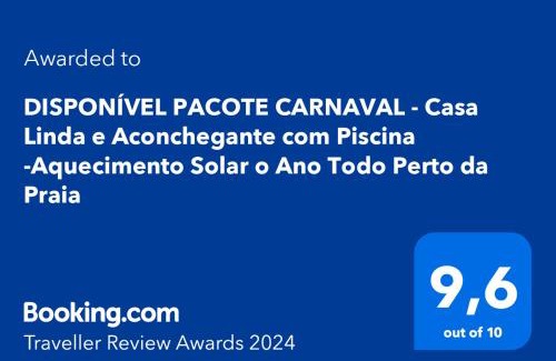 Florida House | DISPONIVEL NATAL E REVEILLON - Casa Linda e Aconchegante com Piscina -Aquecimento Solar o Ano Todo Perto da Praia