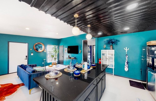 Joshua Tree House | Dog-friendly home near Joshua Tree NP with Cowboy pool, mountain view, firepit