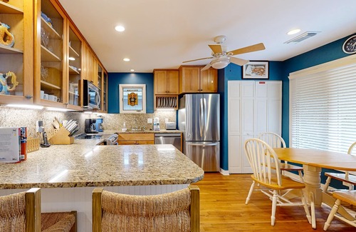 West Beach House | Dog-friendly home with deck, grill & pool - easy walk to beach, dining & shops