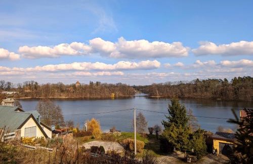 gmina Stary Dzierzgon House | Dom na skarpie z widokiem na jezioro, z kominkiem i garażem
