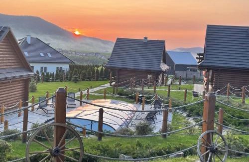 gmina Słopnice Ski Chalet | Domki Zagroda Domek z bala z basenem & sauna & balia z hydromasażem