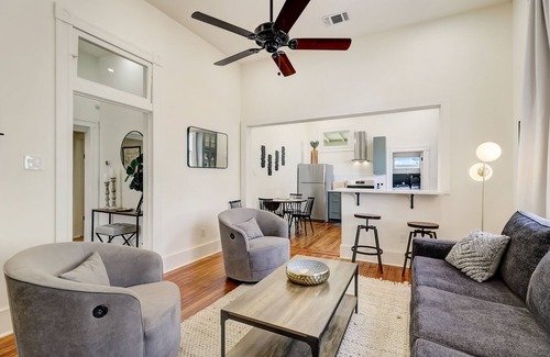 Near East Side House | Downtown home with enclosed backyard, deck, streaming, washer/dryer, central AC