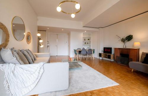 16th Arrondissement Apartment | Eiffel View Chic 2BR with Balcony