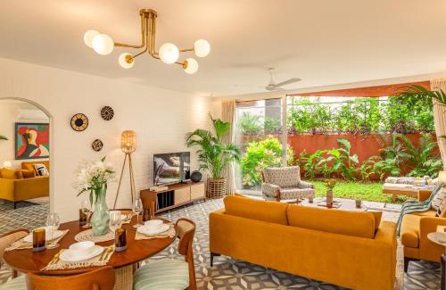 Nerul Apartment | El Volar 2BHK Luxury Apartments 10 Minutes from Candolim Beach with Big common Pool, Fully Equipped Kitchen, 24x7 Security, Wifi