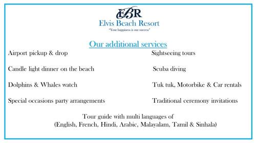 Trincomalee Hotel | Elvis Beach Resort