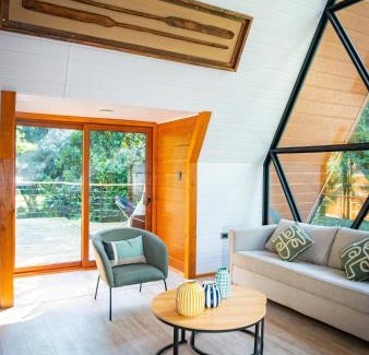 Pucon Cabin | Enarbol Lodge, Hot Tube en terraza