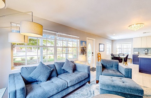 Isles of Capri House | Enchanting dog-friendly beach bungalow with patio, fireplace, deck, AC, & W/D