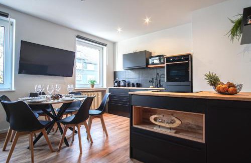 Sudostviertel Apartment | EssenFusion Wasserturm - Innenstadt nahe der Messe, SmartTV, Nespresso, Fully Kitchen