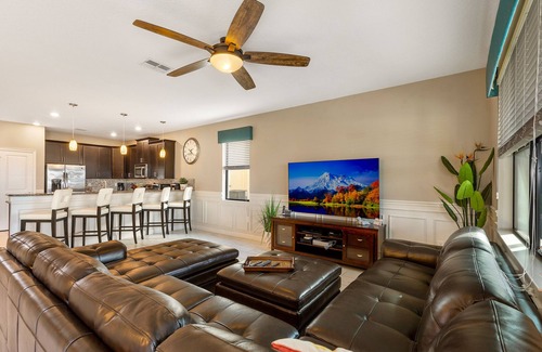 Davenport House | Exceptional Villa: Saltwater Pool, No Rear Neighbors, Game Room & Movie Theater