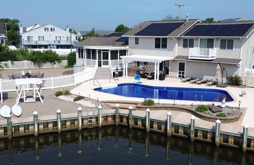Bayville House | Exceptional waterview, heated pool, hot tub, 2-min walk to Ocean Gate beach!