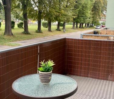 Magdeburg Apartment | Exkl. helles Apartment mit Balkon, WLAN& Parkplatz