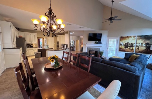 Barker House | Expansive 4-Bedroom Luxury Getaway Featuring Pool and Hot Tub in North Houston.