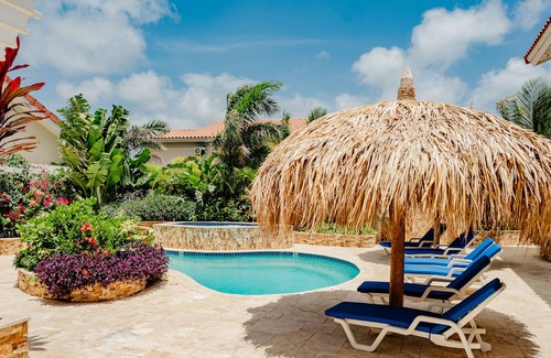 Bubali Apartment | Fabulous modern 2-bedroom apartment with tropical garden, pool and whirlpool