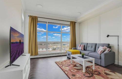 Currie Barracks Apartment | Family Stylish 2BR Condo with City View, DT, Balcony, Free Parking & In-Suite Laundry!