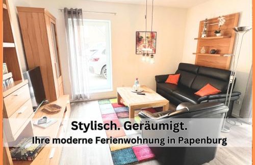 Papenburg Apartment | Ferienwohnung "Calypso" Papenburg Ebenerdig Terrasse Einbauküche Neubau 84 qm Free Wifi 2 Schlafzimmer